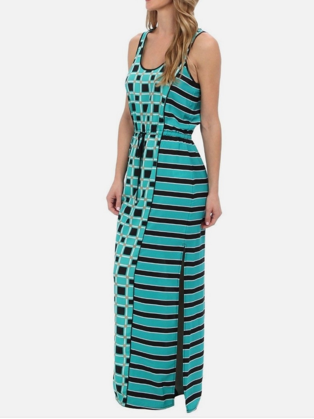 MICHAEL MICHAEL KORS Women's Soho Square Maxi Dress, Island Blue, size 2X